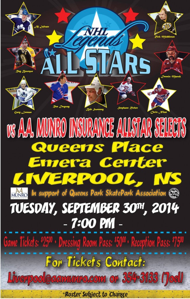 NHL Legends All Stars event poster