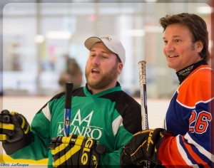 Joel having a laugh with Mike Krushelnyski