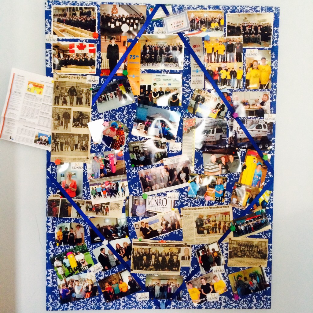 Tilda's collage bulletin board