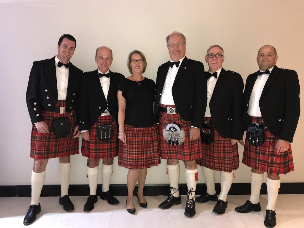 AA Munro team wears the Munro tartan